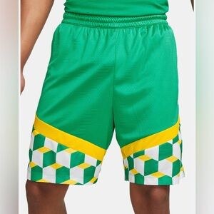 NEW Nike Dri-FIT Icon Basketball Shorts Green Yellow White